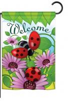 Welcome Ladybug Garden Flag