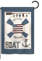 Welcome Aboard Boat Garden Flag