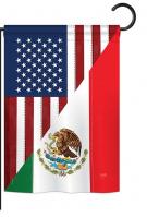 US Mexico Friendship Garden Flag