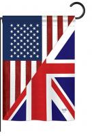 US UK Friendship Garden Flag