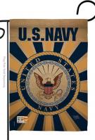 Navy Decorative Garden Flag