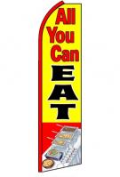 All You Can Eat Feather Flag 2.5\' x 11\'