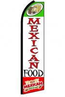 Mexican Food Feather Flag 3\' x 11.5\'