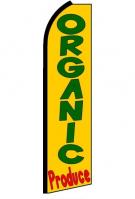 Organic Produce Feather Flag 3\' x 11.5\'