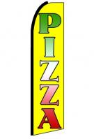 Pizza Yellow Feather Flag 3\' x 11.5\'