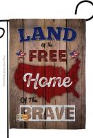 Land Of The Free, Home Brave Garden Flag