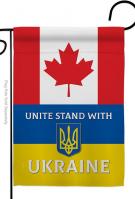 Canada Stand With Ukraine Garden Flag
