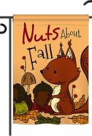 Nuts About Fall Garden Flag