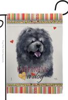Black Chow Happiness Garden Flag