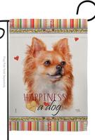 Brown Chihuahua Happiness Garden Flag