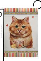 Brown Dilute Calico Happiness Garden Flag