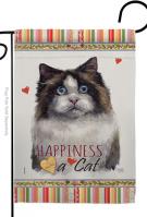 Mitted Ragdoll Happiness Garden Flag