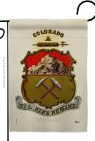 Coat Of Arms Of Colorado Garden Flag