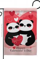 Panda With Love Garden Flag