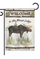 The Moose Lodge Garden Flag