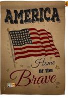 America Home Of The Brave House Flag