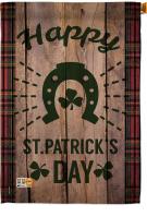 Lucky St. Patrick\'s Day House Flag