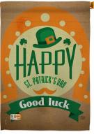 Good Luck St. Patrick\'s Day Decorative House Flag