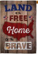Land Of The Free, Home Brave House Flag