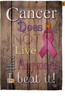 Cancer Does Not Live Here Anymore House Flag