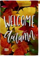 Welcome Autumn Leaves House Flag