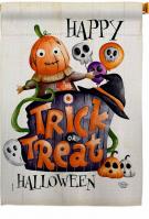 Trick Or Treat Day House Flag