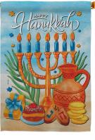Hanukkah Feast House Flag