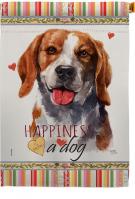 Beagle Happiness House Flag