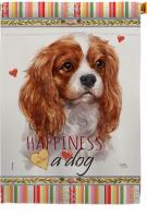 Charles Spaniel Happiness House Flag