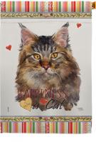 Maine Coon Happiness House Flag