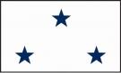 3\' x 5\' 3 Star Non-Seagoing Navy High Wind, US Made Flag
