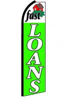 Loans Green Feather Flag 3\' x 11.5\'