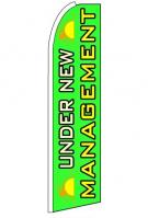 Under New Management Green Feather Flag 3\' x 11.5\'