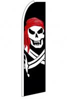 Pirate Feather Flag 3\' x 11.5\'