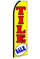 Tile Sale (Yellow, Black Sleeve) Feather Flag 3\' x 11.5\'