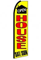 Open House Sat / Sun Feather Flag 3\' x 11.5\'