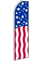 US Patriotic Feather Flag 3\' x 11.5\'