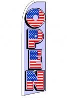 Open (USA) Feather Flag 3\' x 11.5\'