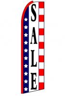 Sale Red, Blue Feather Flag 3\' x 11.5\'
