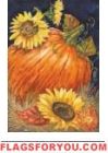 PUMPKIN & SUNFLOWERS House Flag