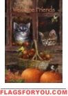Kittens in the Window Garden Flag