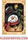 Wishing Snowman Garden Flag