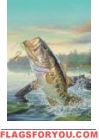 Large Mouth Bass Garden Flag