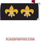 BL / Gold Fleur Mailbox Cover