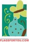 Applique - Butterflies Garden Flag