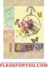 Butterfly Flowers Garden Flag