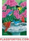 Splish Splash Birdbath Garden Flag