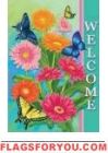 Welcome Gerberas House Flag