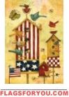 Birdhouse Stars & Stripes House Flag