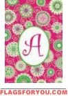 A - Fashion Circle Monogram Garden Flag